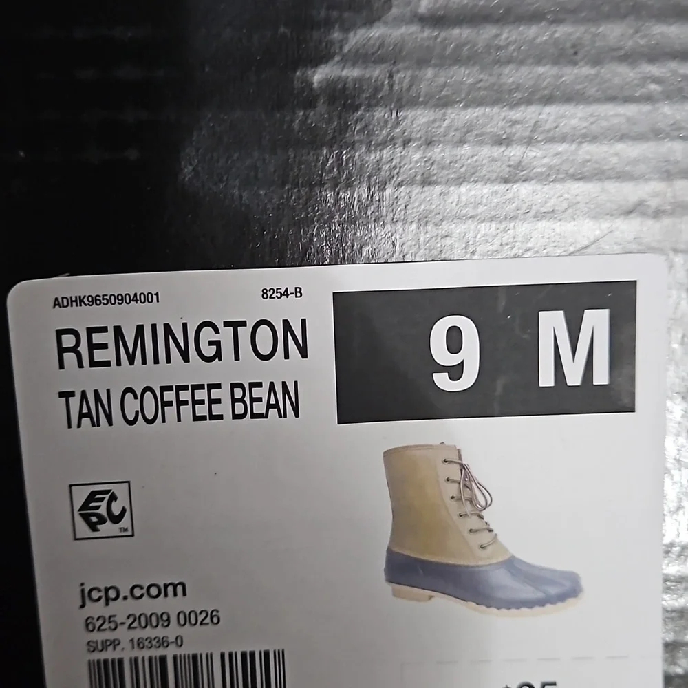 Remington Waterproof Duck Boots Men's 9M Tan NIB